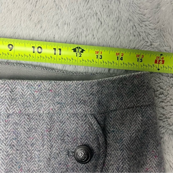 Talbots Wool Herringbone Faux Wrap Scallop Buttons Career Old Money Sz 10P NWT - Picture 2 of 8